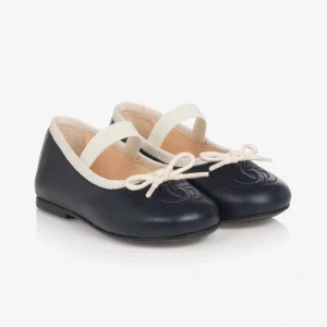 Gucci Designer Ribbon Leather Kid Shoes